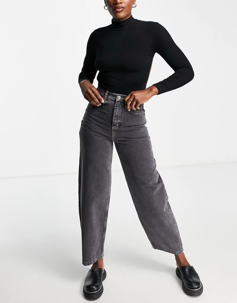Темно-серые джинсы Topshop Baggy джинсы kiabi темно серые 42 размер