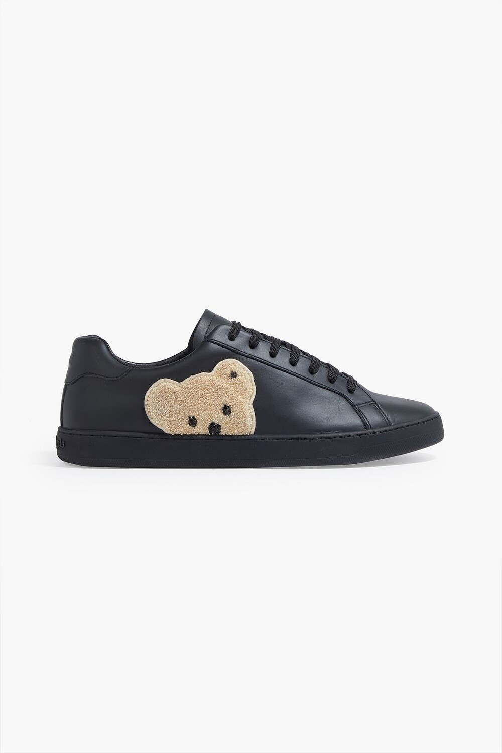 

Кожаные кроссовки Teddy Bear с аппликацией PALM ANGELS, черный