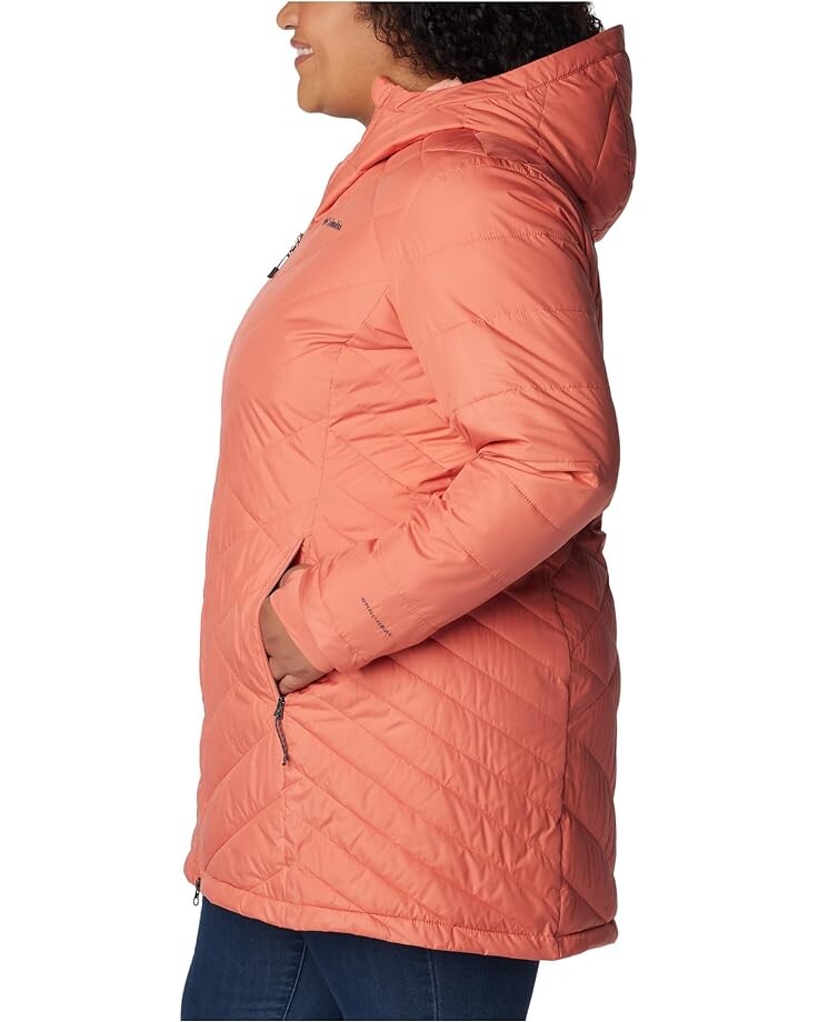 Куртка Columbia Plus Size Heavenly Long Hooded Jacket, цвет Faded Peach куртка утепленная женская columbia heavenly long hdd jacket красный