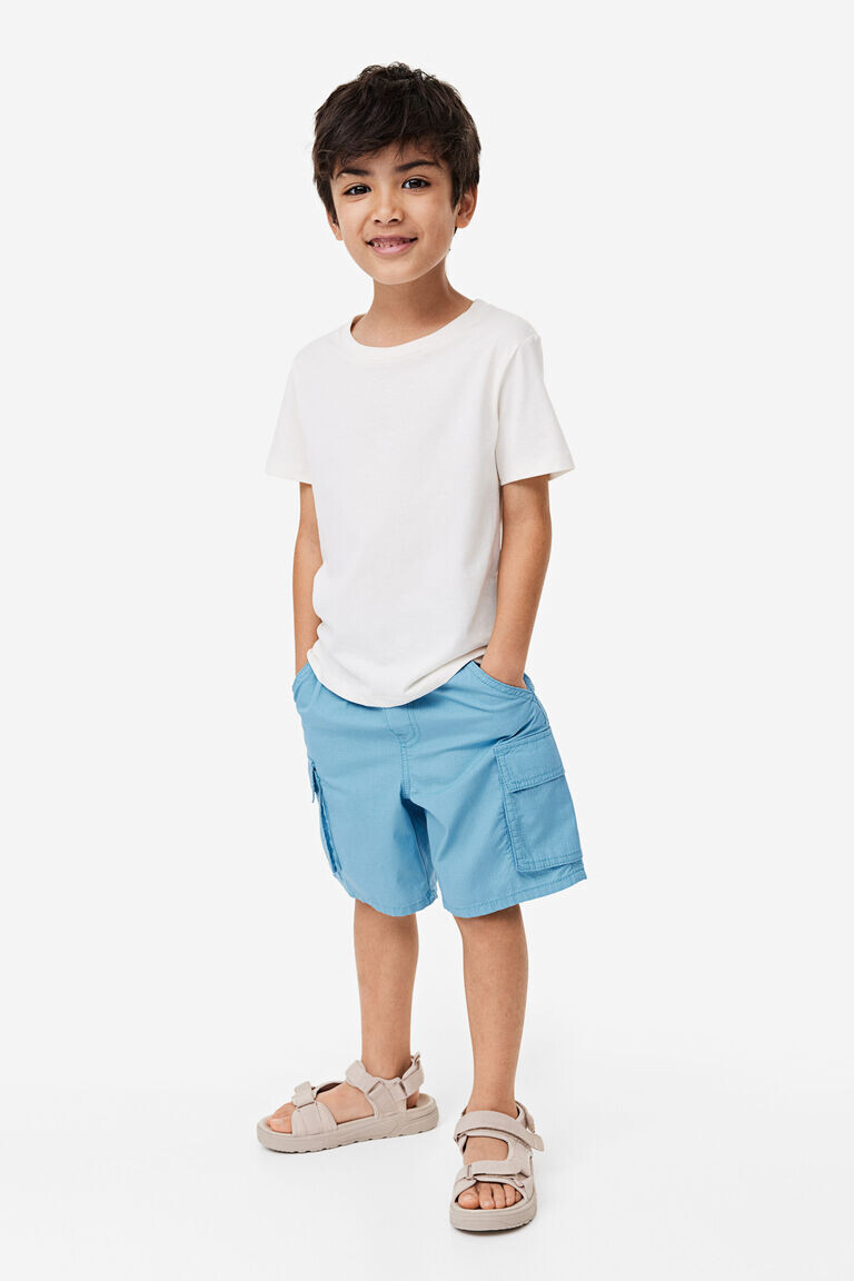 

Хлопковые шорты карго H&M, синий