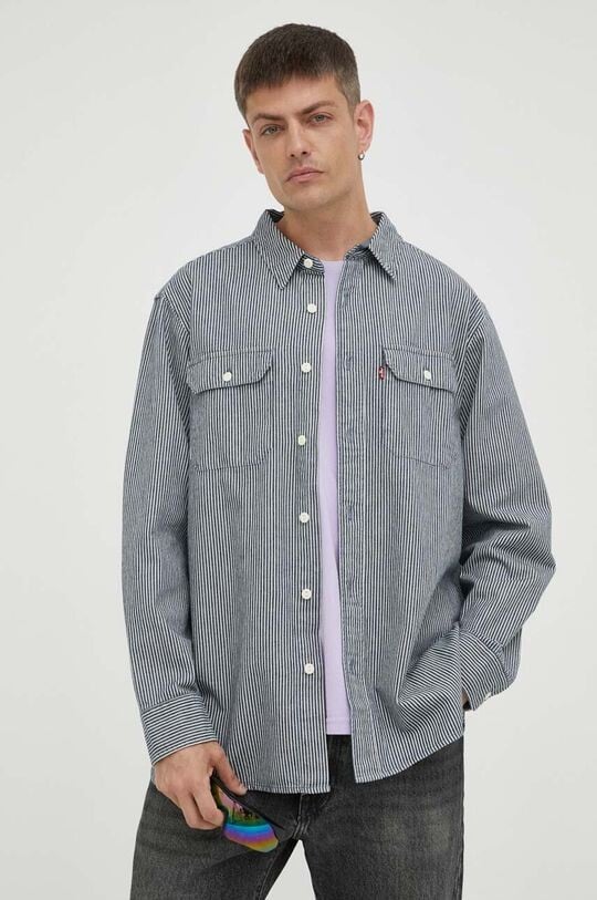 

Хлопчатобумажную рубашку Levi's, темно-синий
