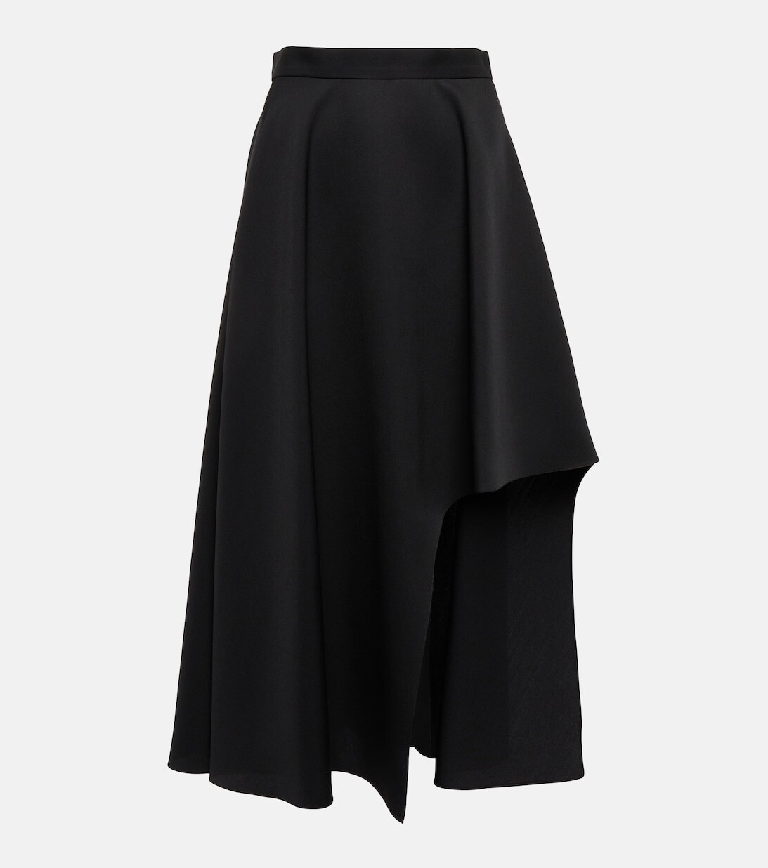

Юбка миди из шерсти ALEXANDER MCQUEEN, черный