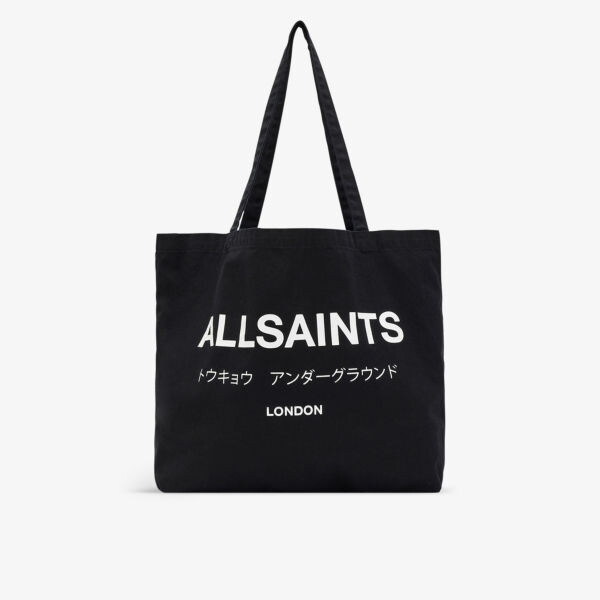 

Сумка-тоут underground из хлопковой парусины с логотипом Allsaints, черный