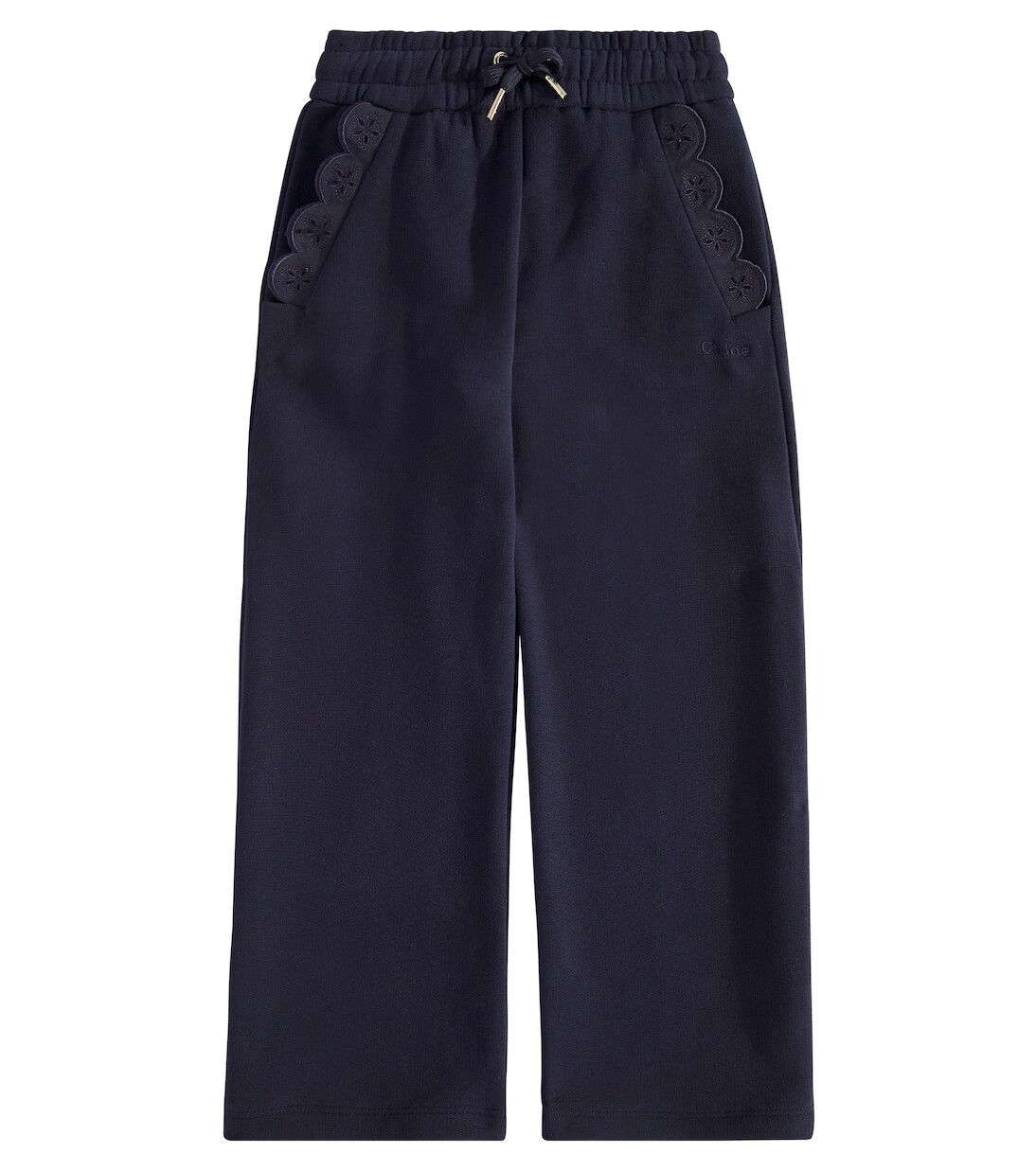 

Хлопковые спортивные брюки с логотипом Chloé, синий