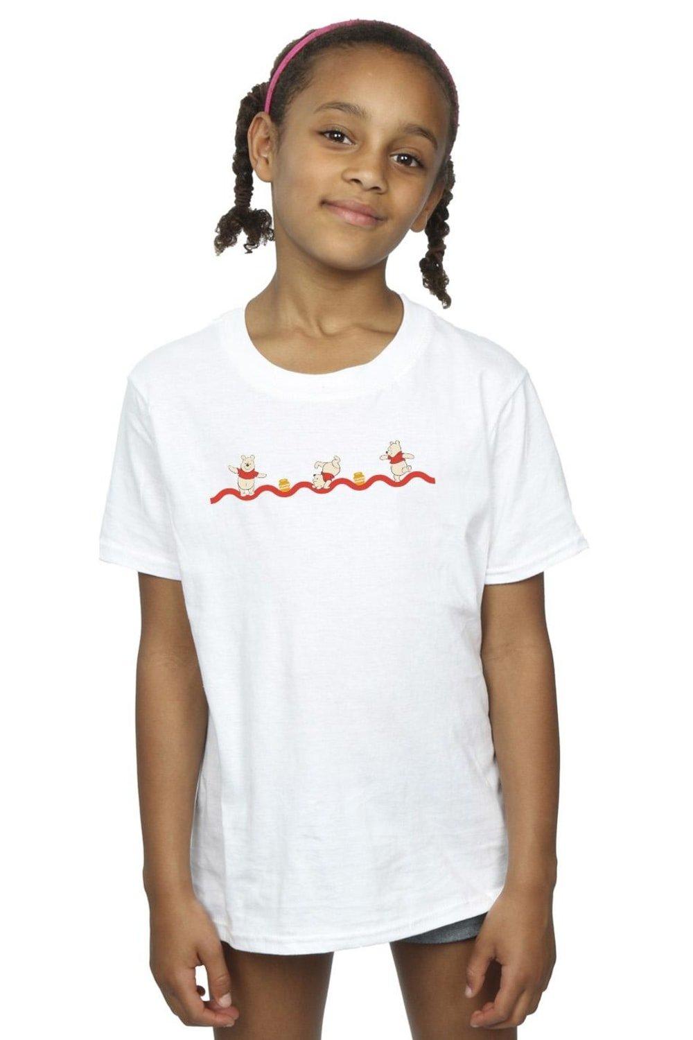 Хлопковая футболка с узором «Винни-Пух» Disney, белый