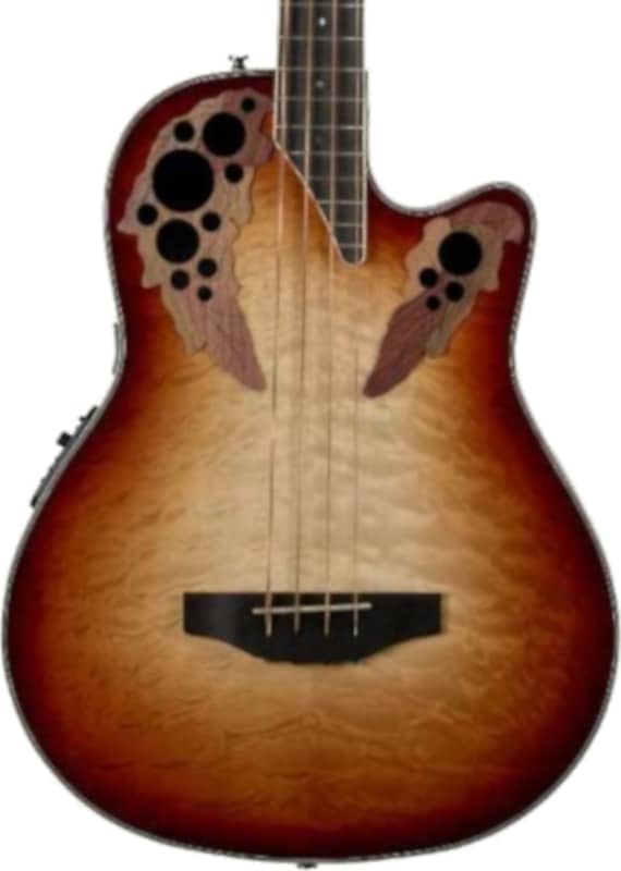 Басс гитара Ovation CEB44X-7C Celebrity Elite Exotic Acoustic-Electric Bass, Cognac Burst