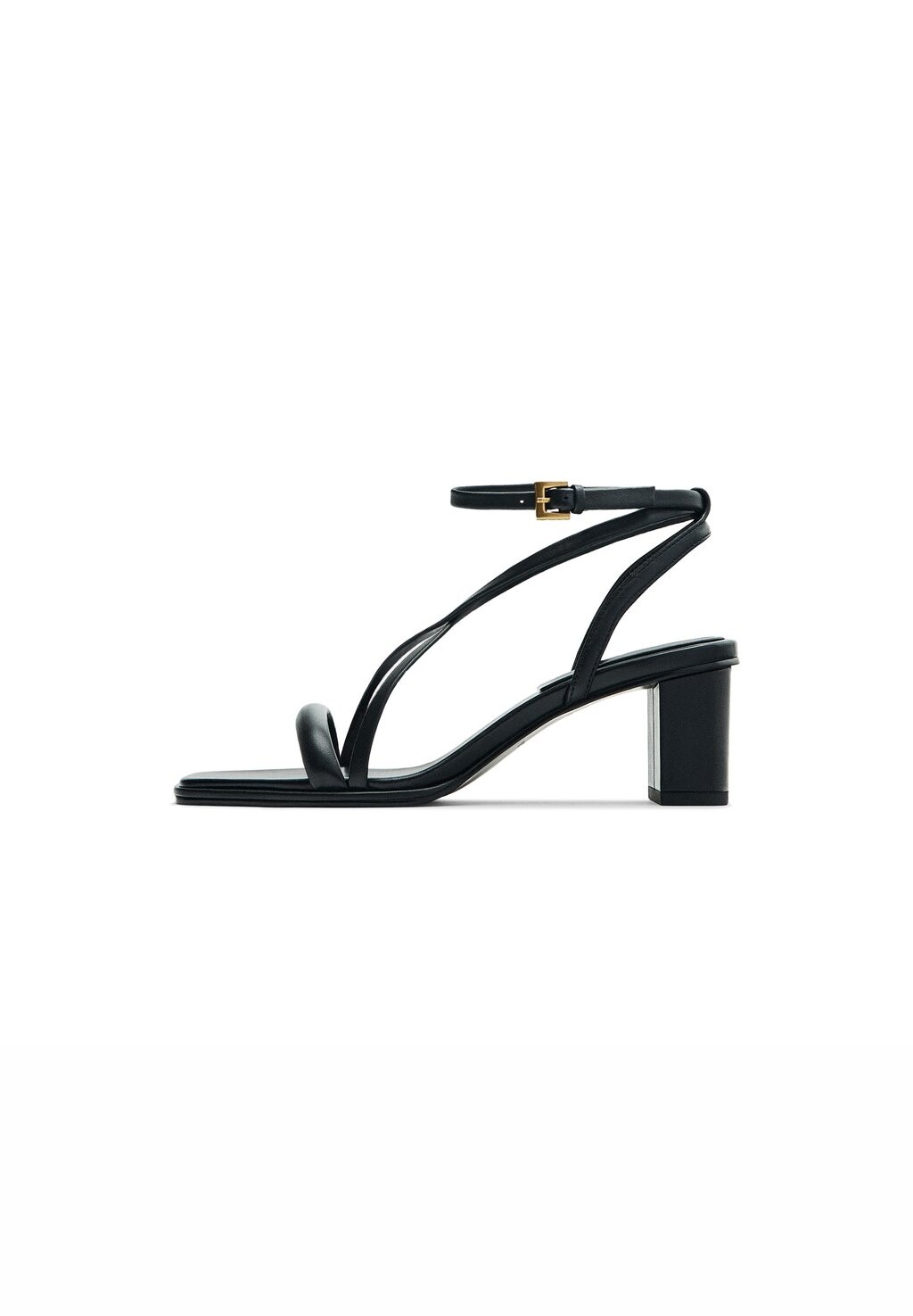 

Сандалии STRAPPY BLOCK HEEL Massimo Dutti, черный