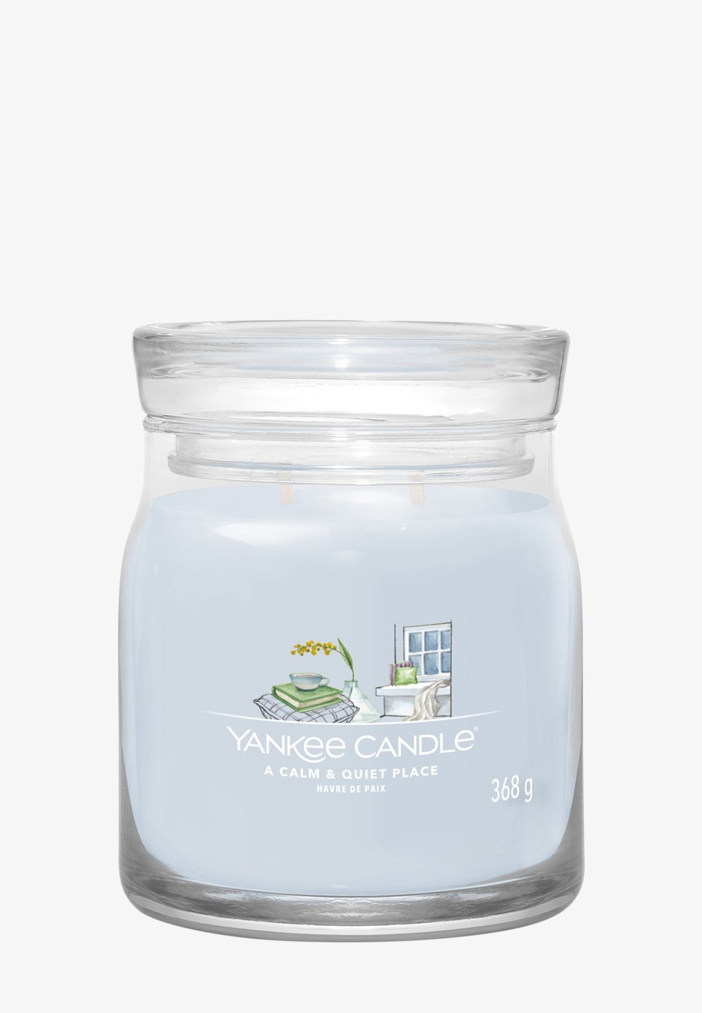 

Ароматическая свеча Signature Medium Jar A Calm & Tuiet Place Yankee Candle, синий