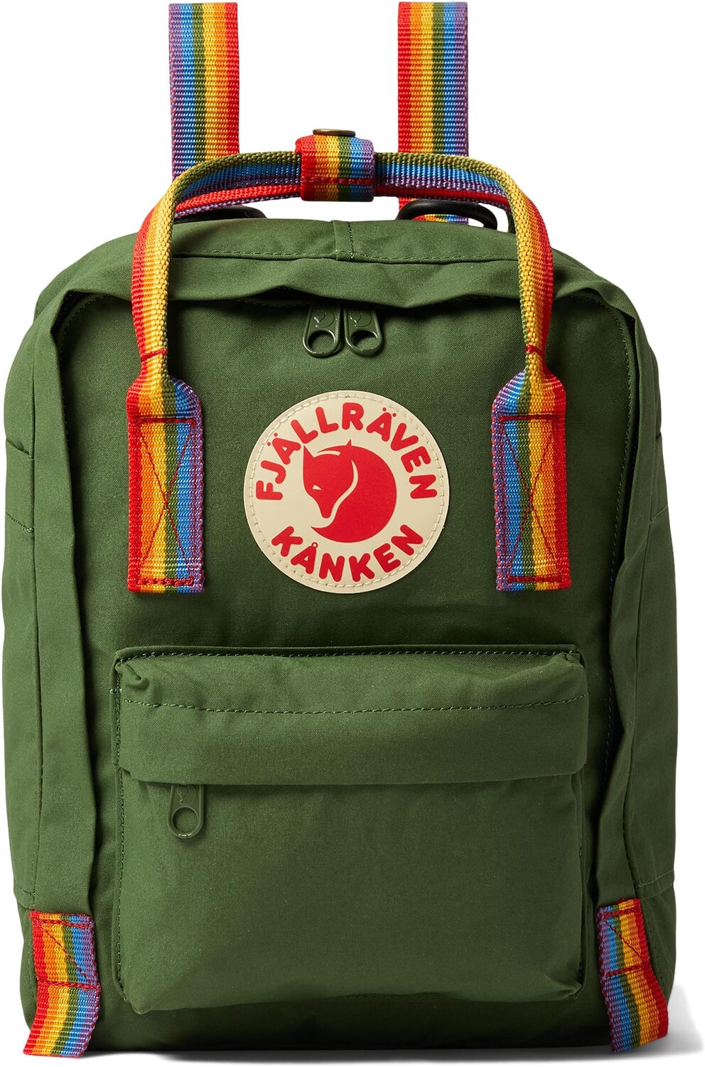 Рюкзак Kanken Rainbow Mini Fjällräven, цвет Spruce Green/Rainbow Pattern