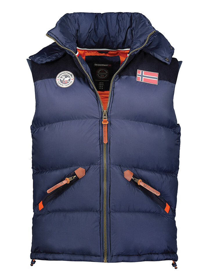 Утепленный жилет Geographical Norway Velian, темно синий жилет norway темно серый размер xs