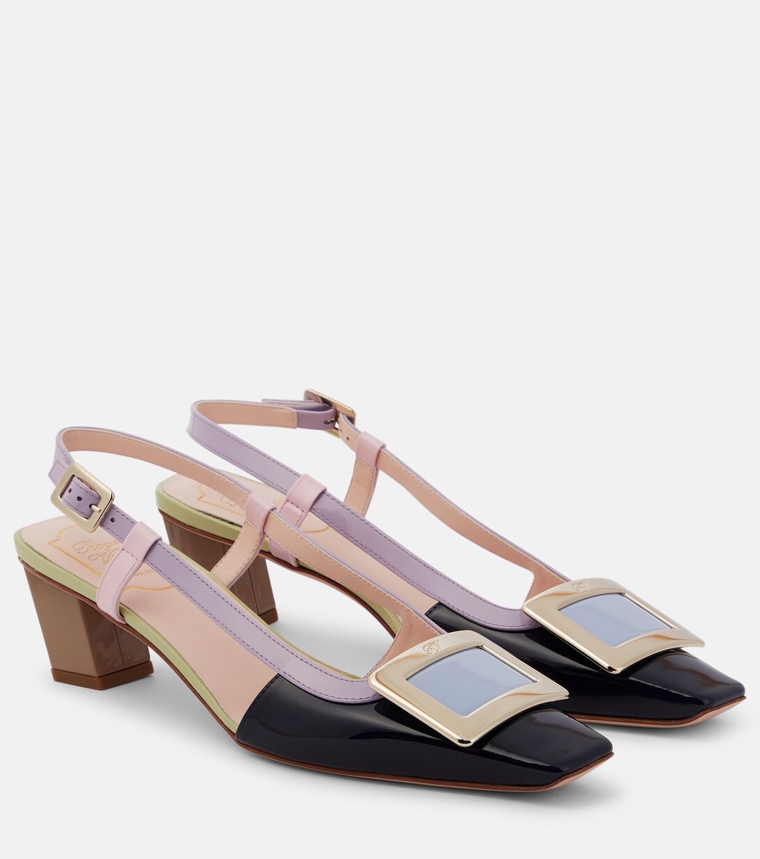 

Туфли Belle Vivier 45 с ремешком на пятке Roger Vivier, разноцветный