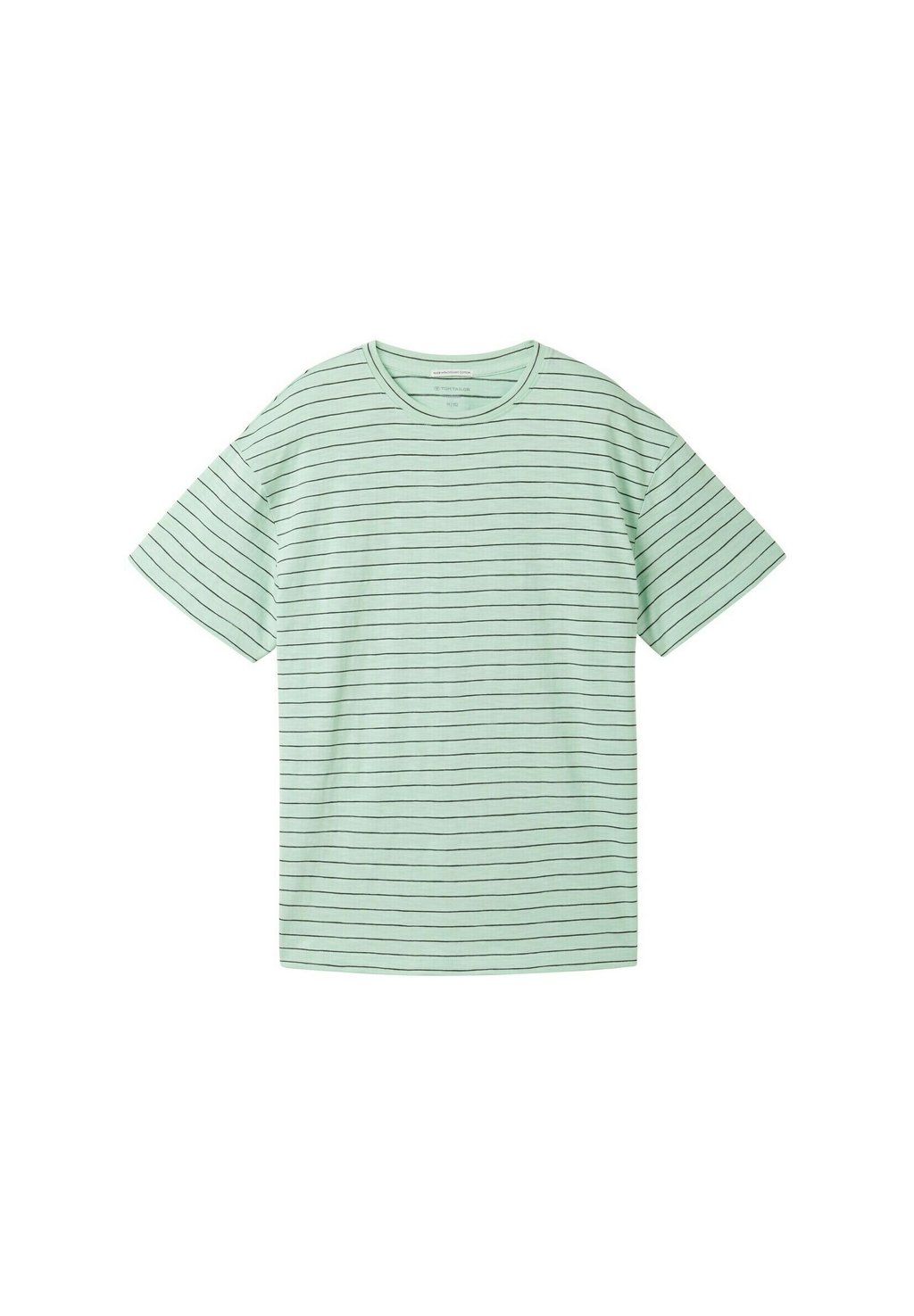 футболка с принтом mit foto tom tailor цвет pastel apple green Футболка с принтом TOM TAILOR, цвет pastel apple green grey stripe