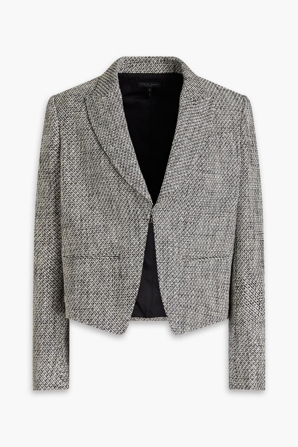 

Твидовый блейзер Elle из смесового хлопка Rag & Bone, черный