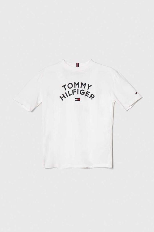 

Детская хлопковая футболка Tommy Hilfiger, белый