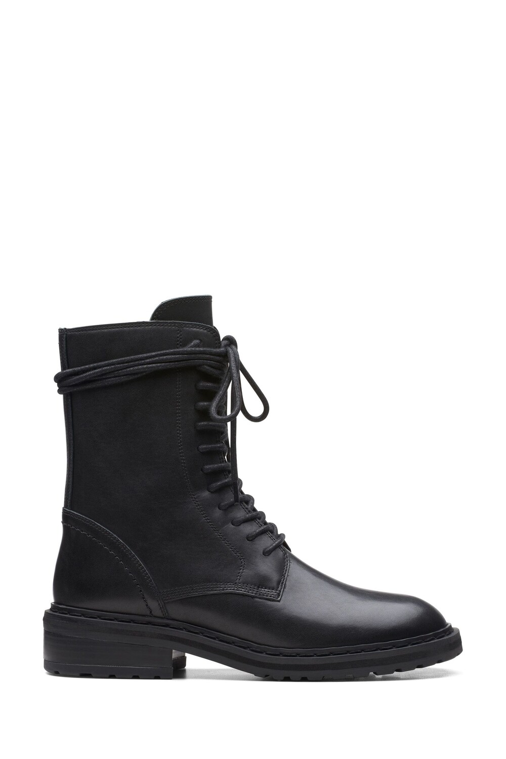 

Кожаные кружевные ботильоны и ботинки Tilham Clarks, черный
