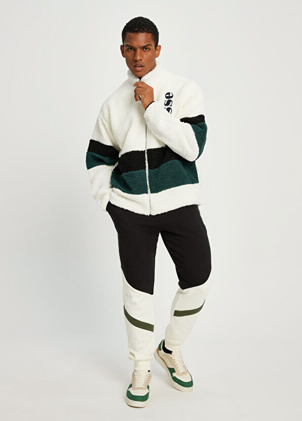 

Мужская куртка цвета экрю с блочными деталями Ellesse