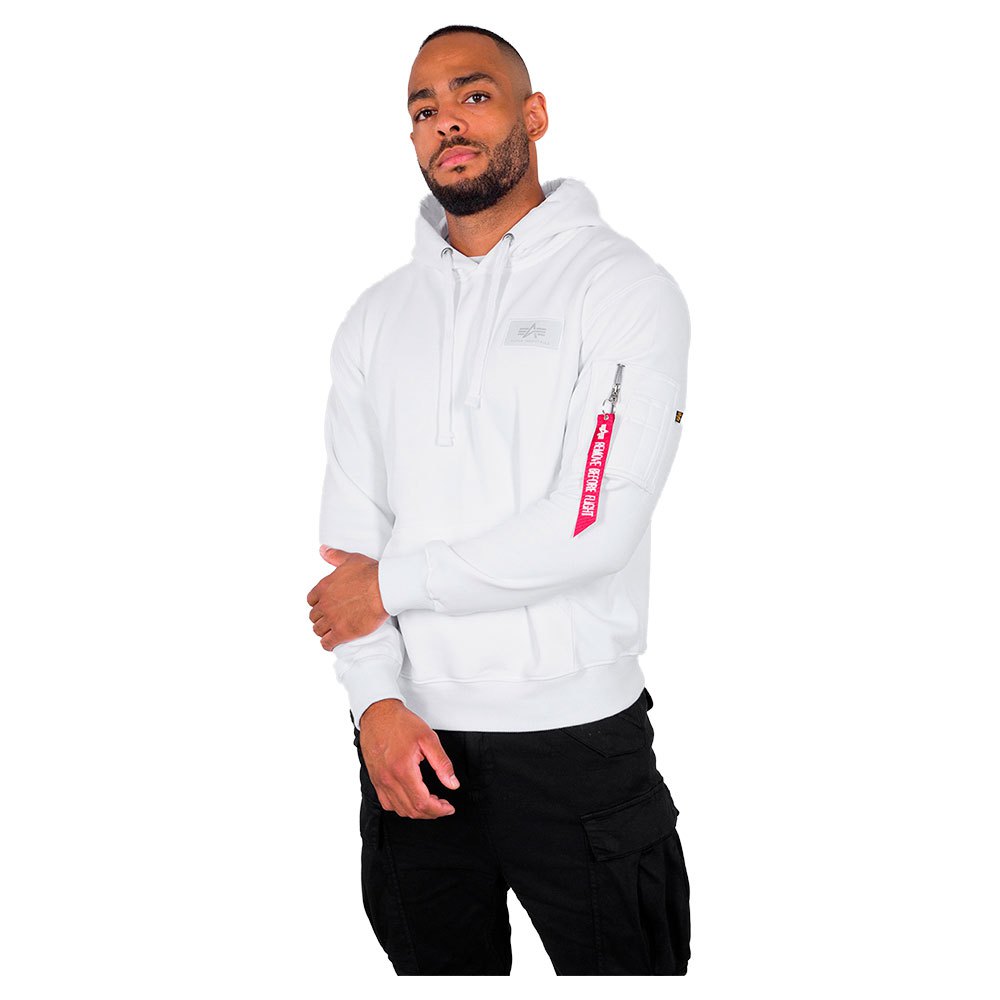 Толстовка Alpha industries Red Stripe Hoody Black.