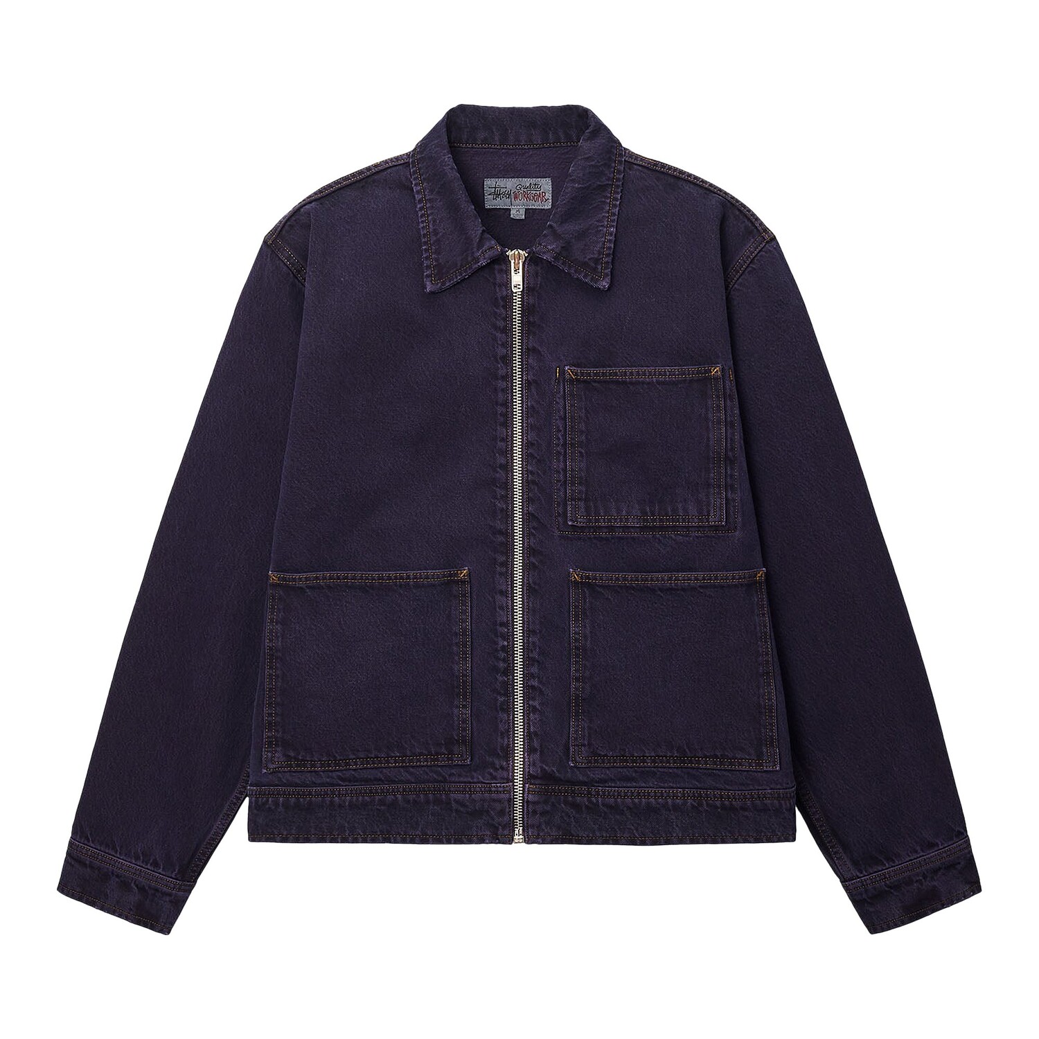 

Рабочая куртка Stussy на молнии джинсовая, Nightshade