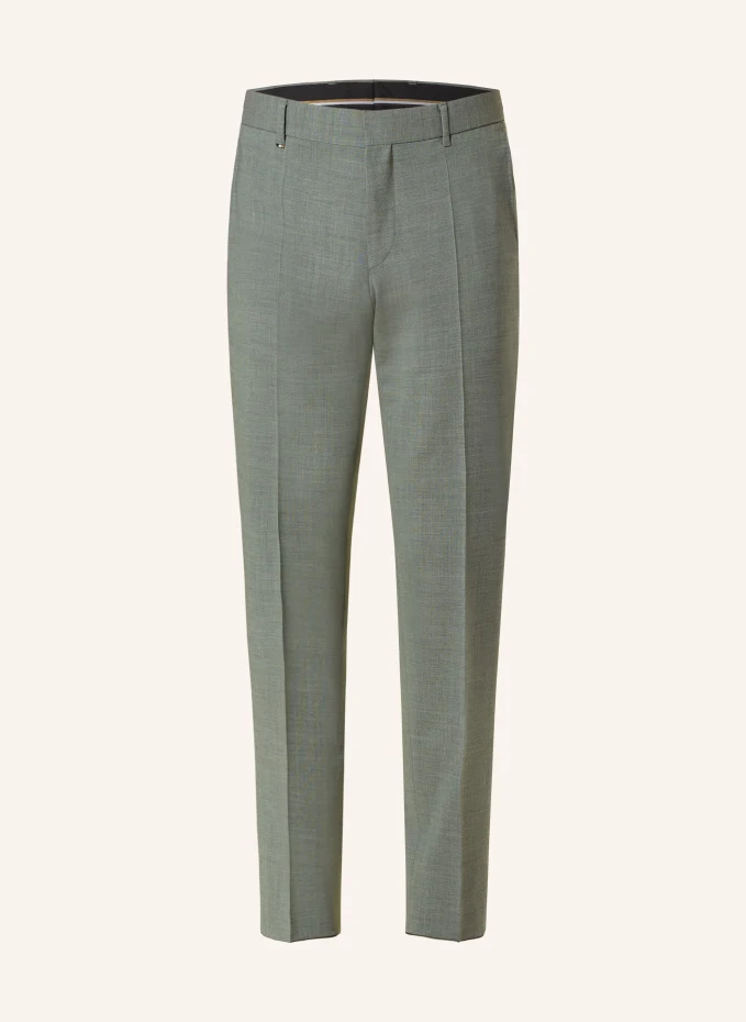 Костюмные брюки узкого кроя c-genius Boss, зеленый деловые брюки узкого кроя c genius 242 boss синий