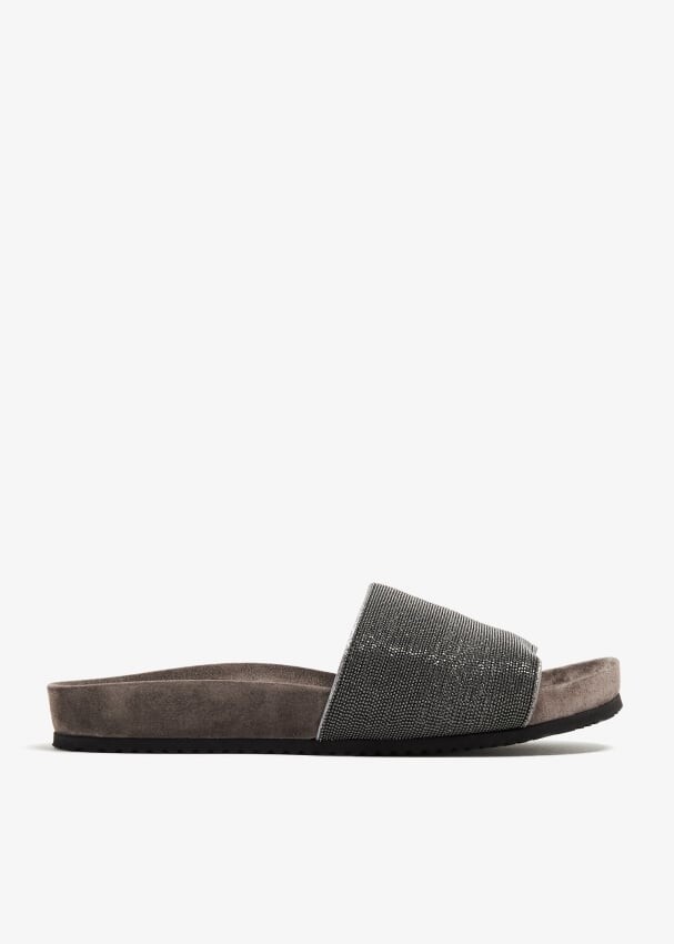 

Шлепанцы Brunello Cucinelli Precious, серый