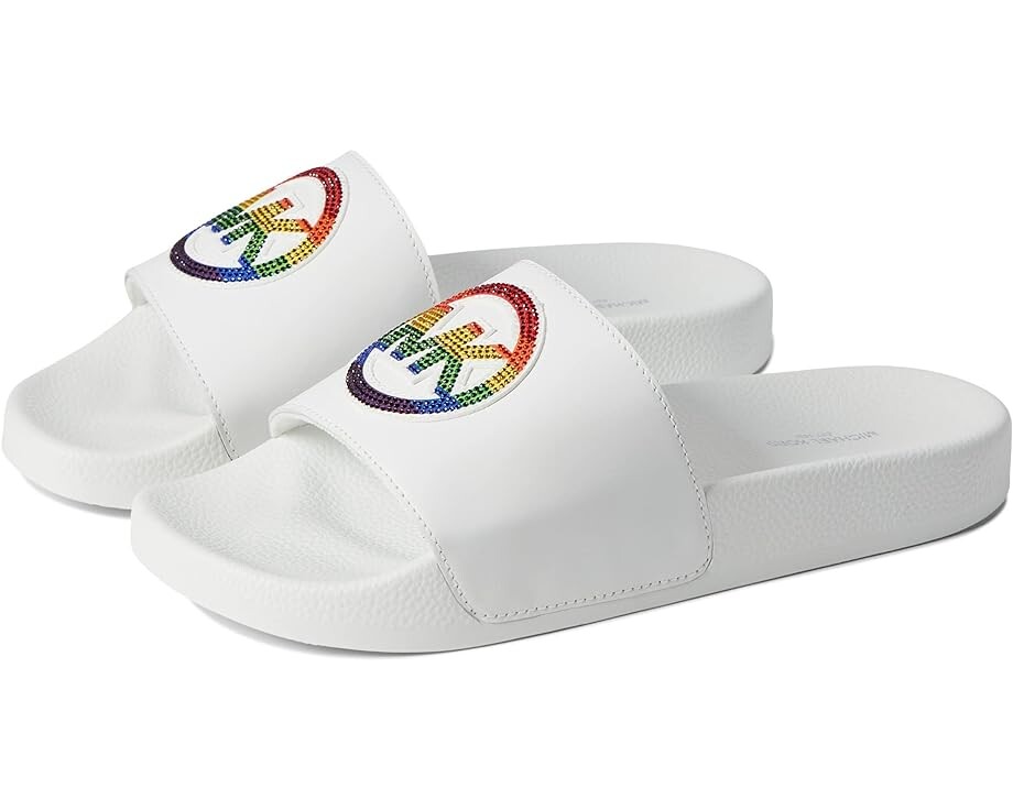 

Сандалии Michael Kors Jake Slide, цвет Optic White Multi