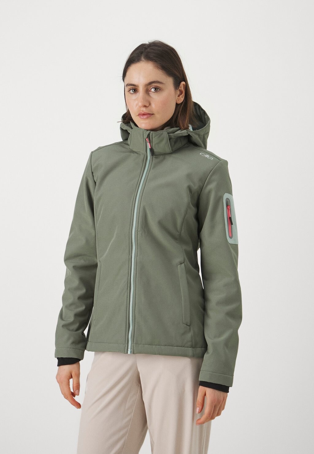 

Куртка Softshell WOMAN JACKET ZIP HOOD CMP, цвет salvia