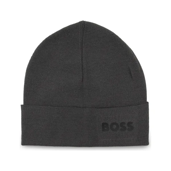 

Aride_Beanie шапка с добавлением шерсти Boss, черный