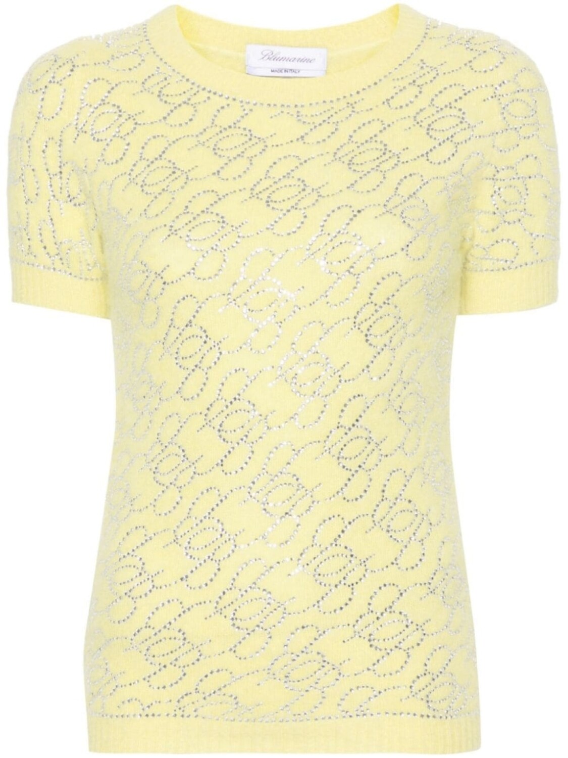 

Трикотажный топ с кристаллами Blumarine, желтый
