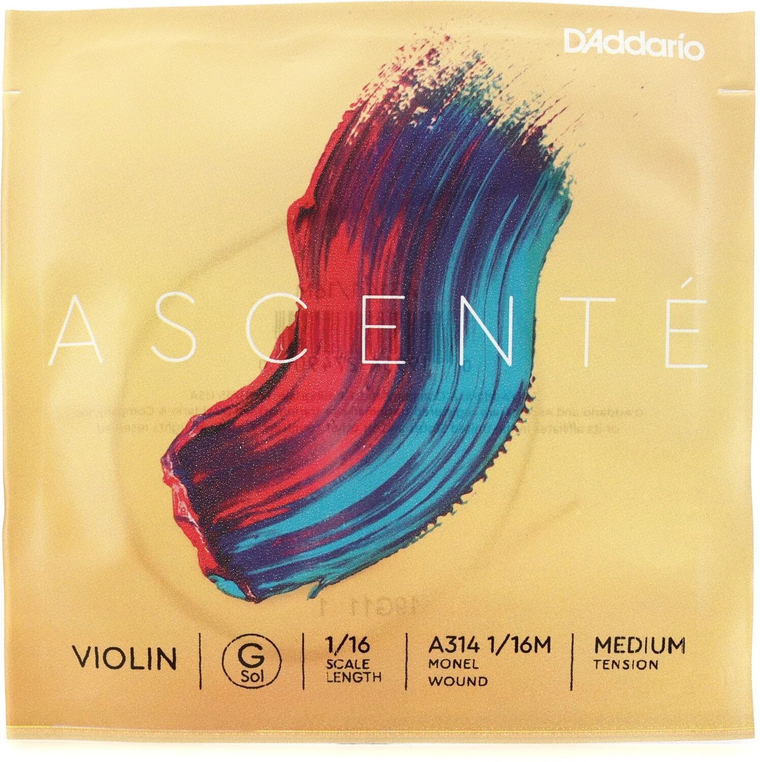 

Струна G для скрипки D'Addario A314 Ascente - размер 1/16, среднее натяжение