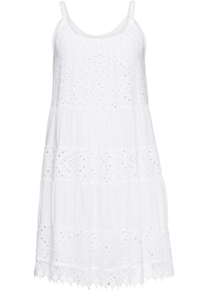 Платье с кружевом Bodyflirt, белый