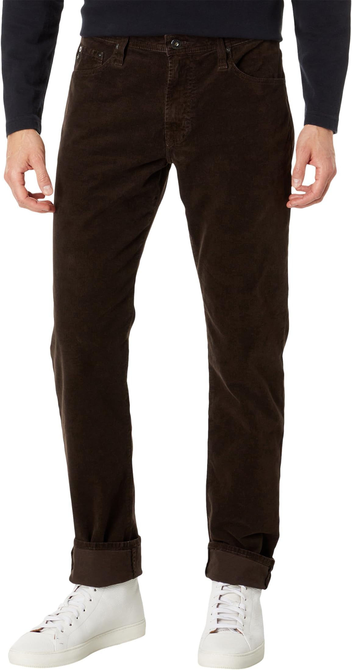 Узкие брюки прямого кроя Everett AG Jeans, цвет Sulfur Bitter Chocolate джинсы эластичного прямого кроя everett ag jeans цвет bundled