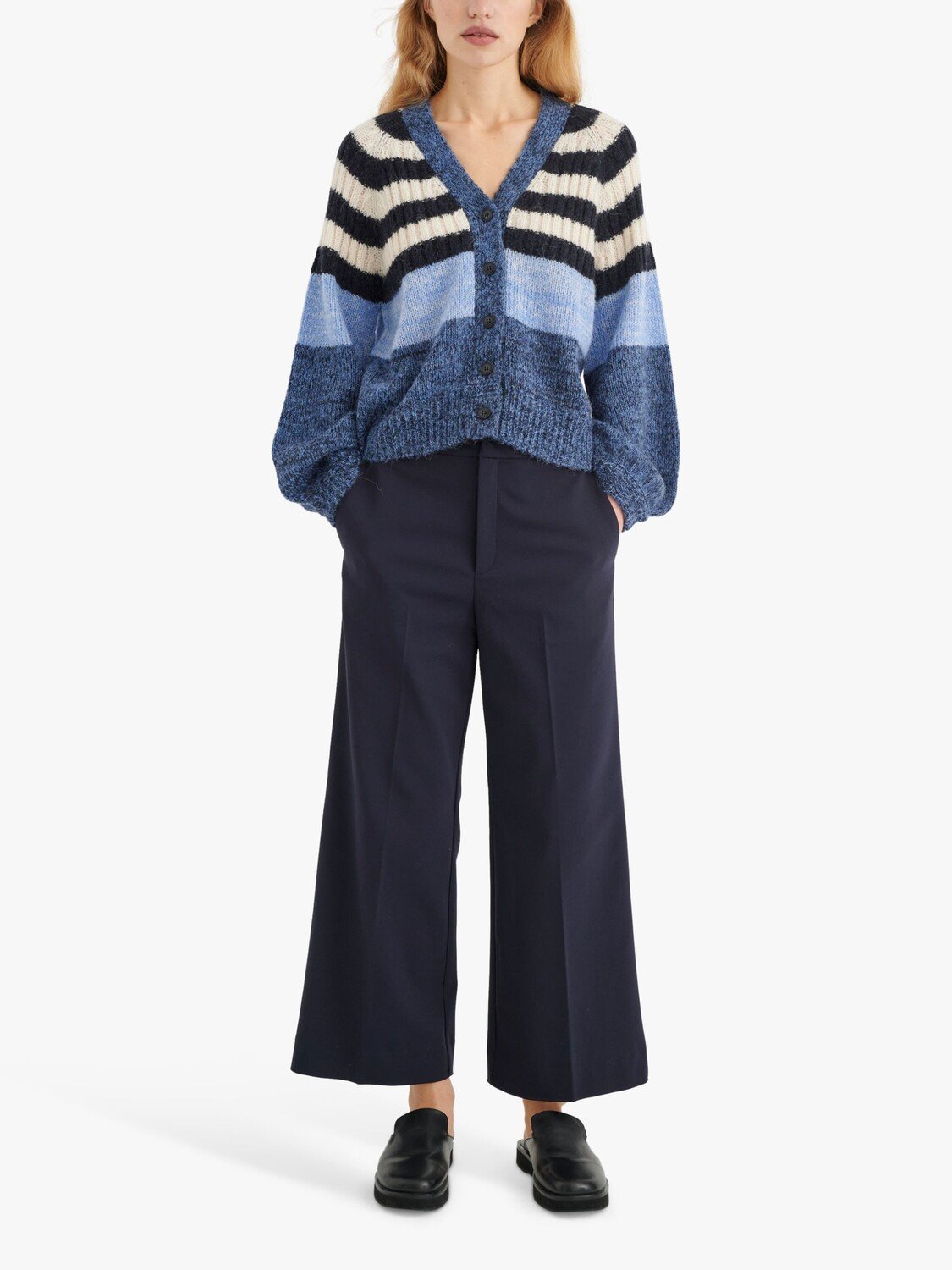 

Кардиган InWear Javan Stripe Color Block, морской синий/мульти