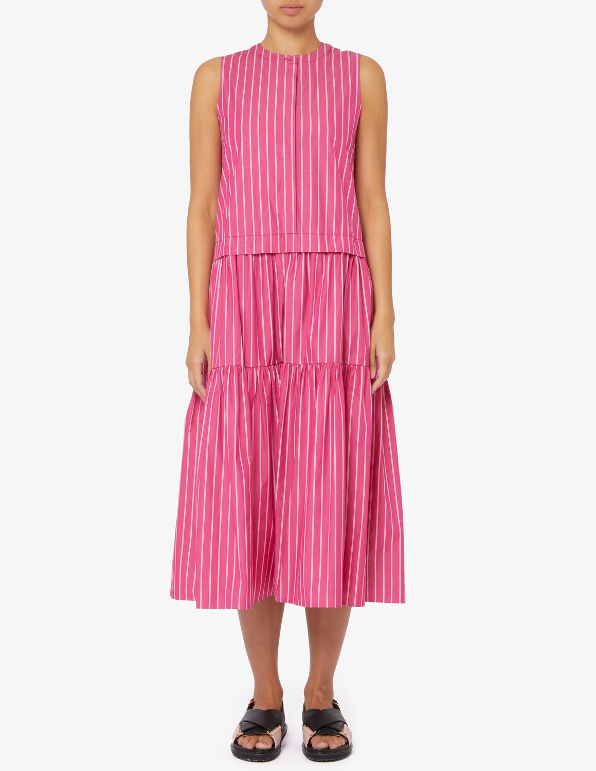 

Платье Megaton из хлопка Max Mara Leisure, фуксия
