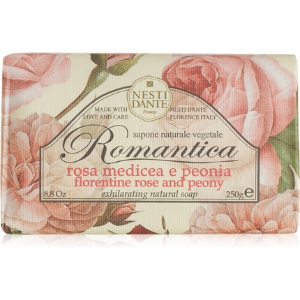 Мыло Romantica Роза и Пион 250г, Nesti Dante жидкое мыло nesti dante romantica флорентийская роза и пион