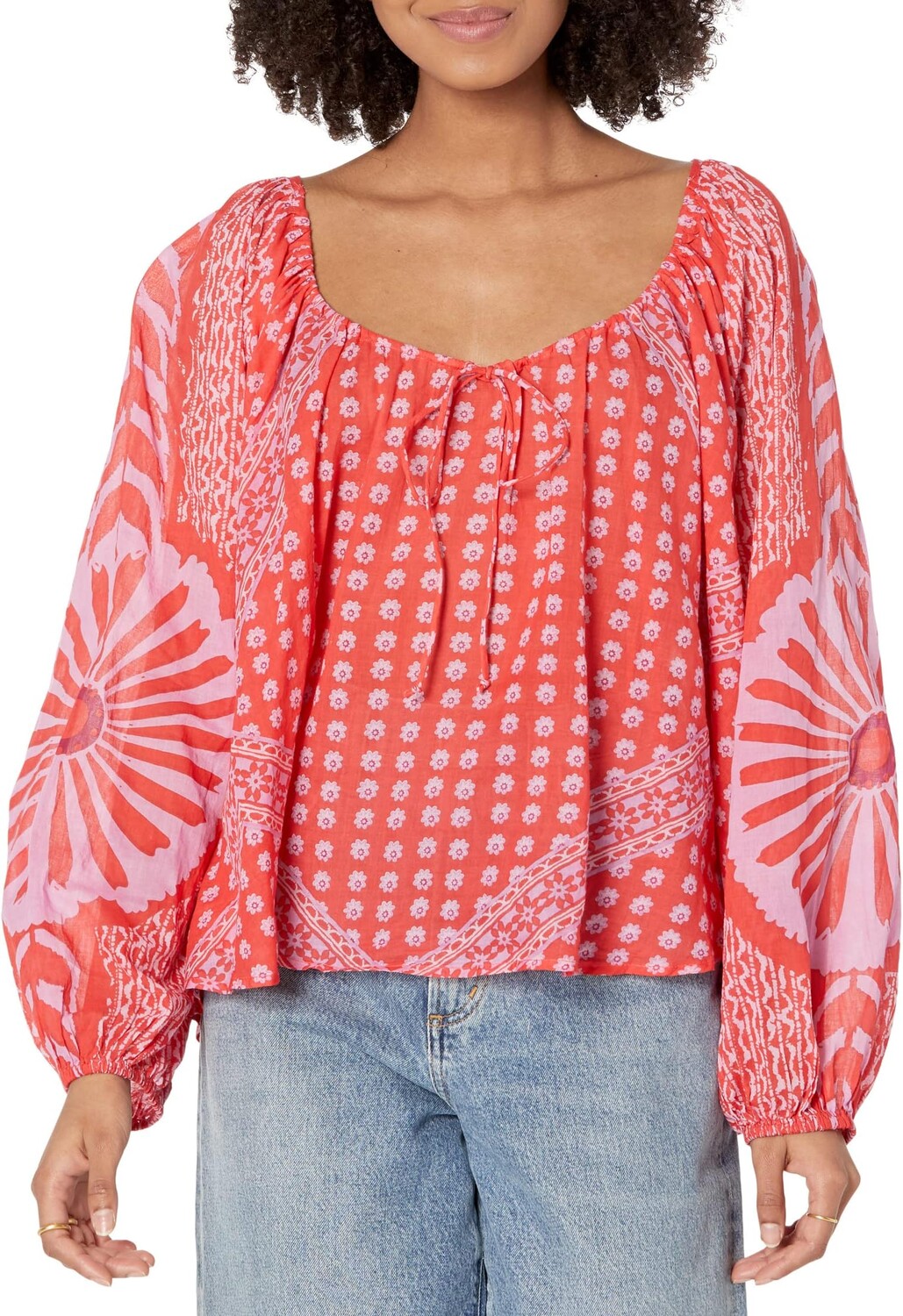 

Елена Печатная Free People, цвет Fiery Red Combo