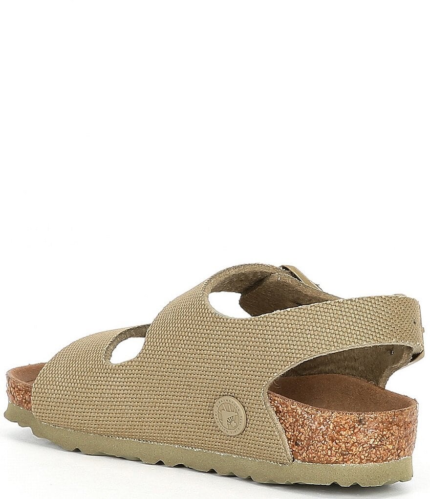 

Детские сандалии Birkenstock Milano из парусины с ремешком на спине (для малышей), бежевый, Коричневый