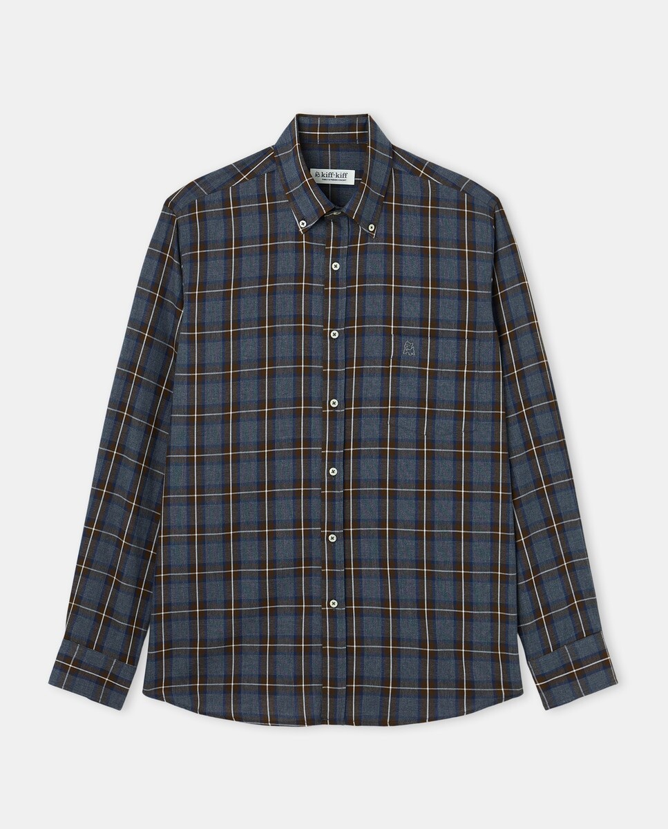 

Классическая мужская рубашка с длинным рукавом Kiff-Kiff, синий