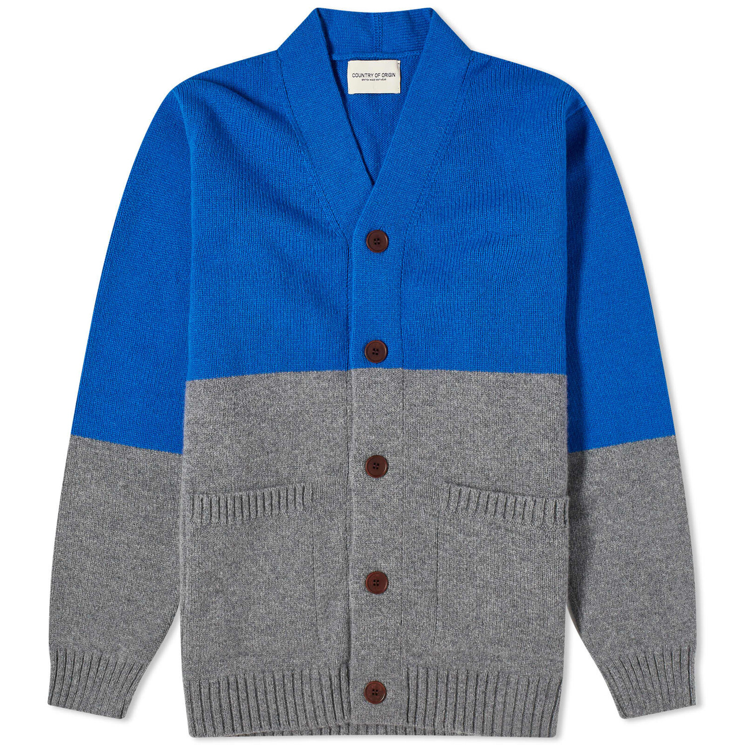 

Кардиган Country Of Origin Half, цвет Royal Blue & Grey