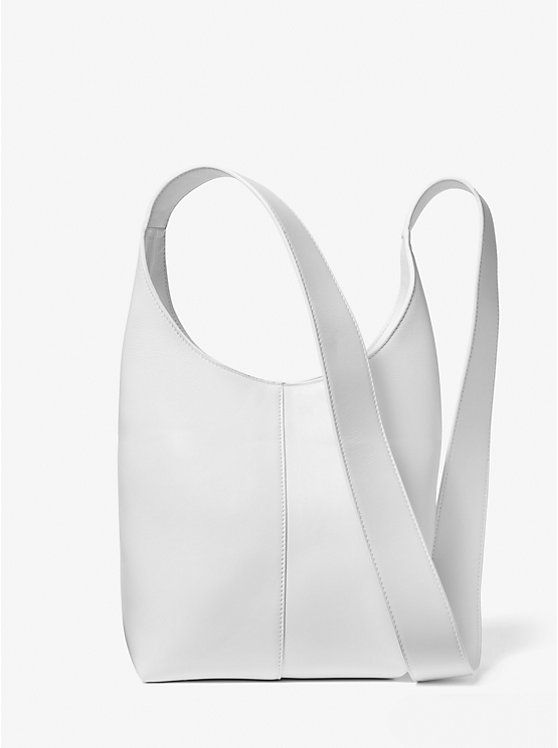 Миниатюрная кожаная сумка-хобо Dede Michael Kors Collection, белый