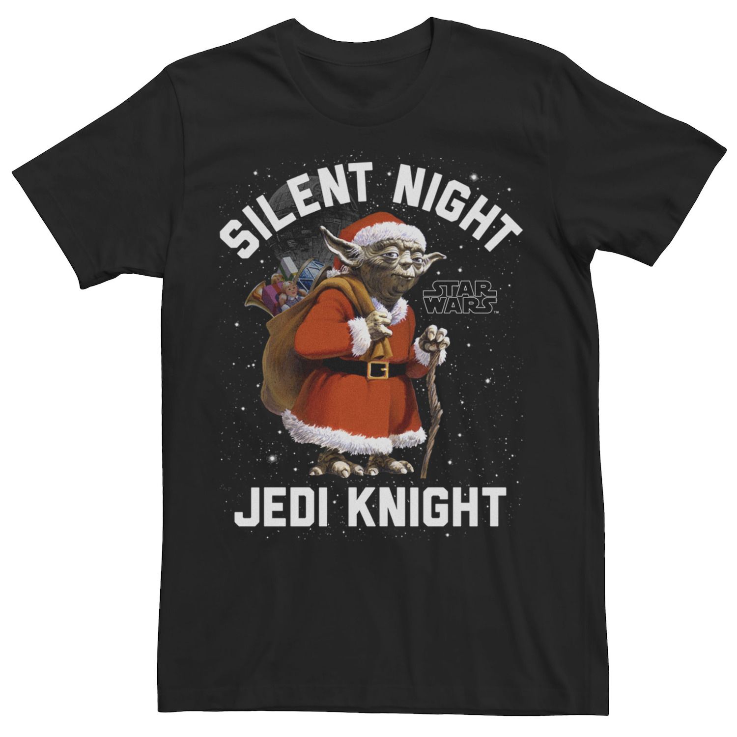 Мужская футболка Santa Yoda Silent Night Jedi Knight Star Wars star wars movie stockings master yoda r2 d2 socks wookiee jedi knight novelty men