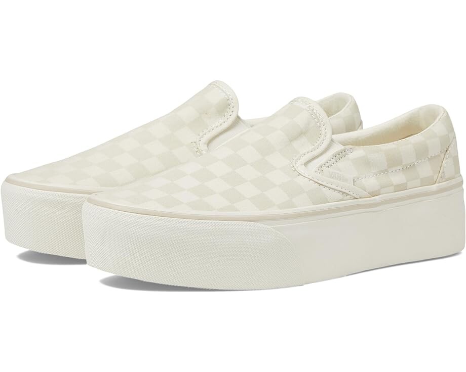

Кроссовки Vans Classic Slip-On Stackform, цвет Checkerboard Marshmallow