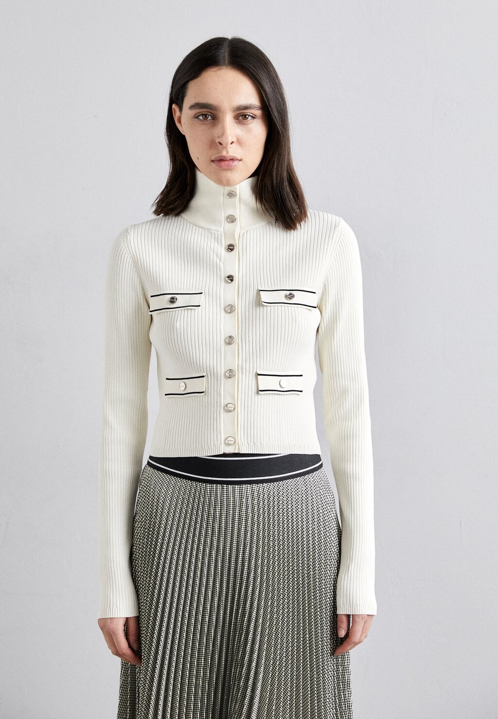 

Кардиган Poches Raye Cardigan sandro, цвет ecru