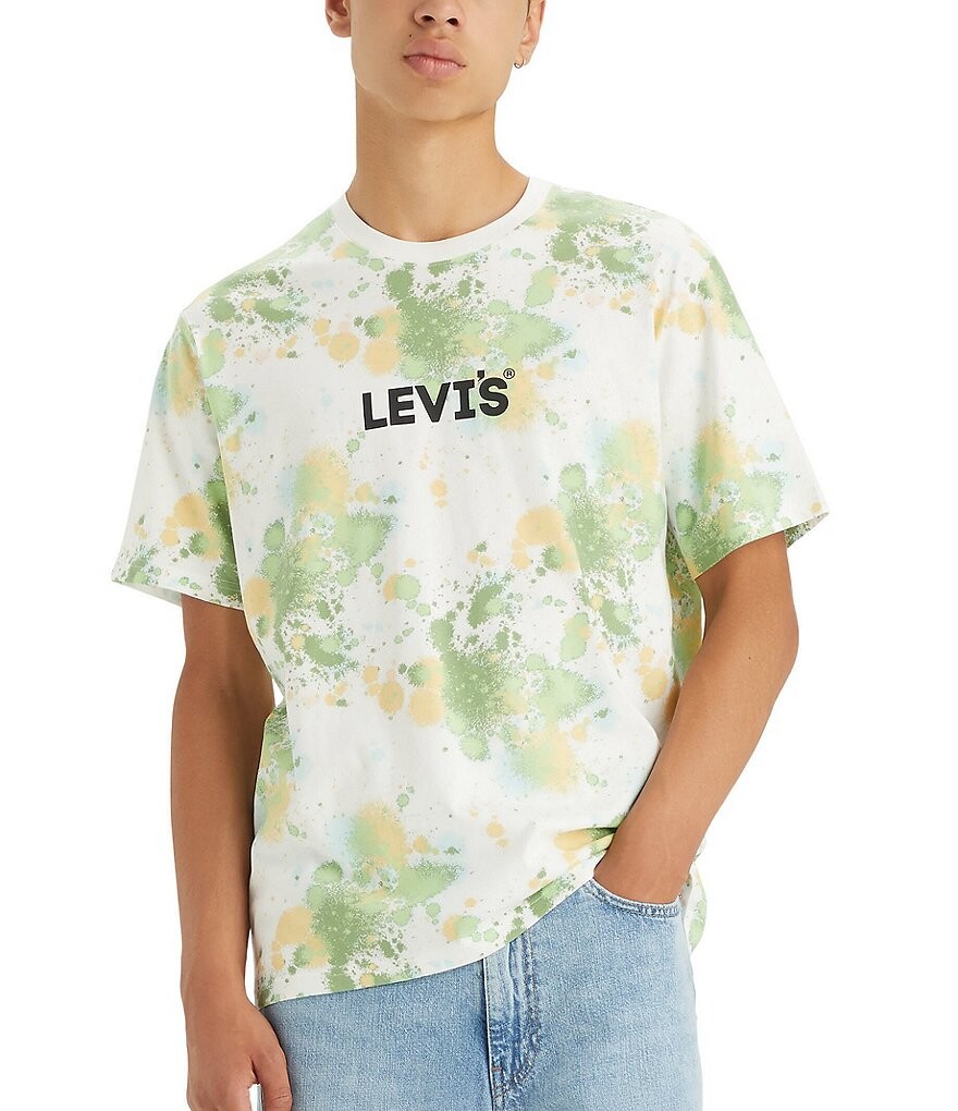 

Футболка свободного кроя с принтом Levi's и короткими рукавами, мультиколор