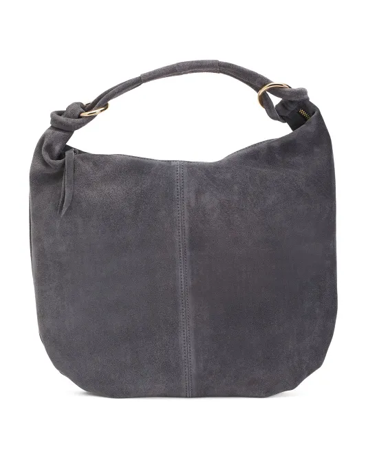 

Кожаный хобо с напуском и кольцом Made In Italy Marlon, цвет Anthracite