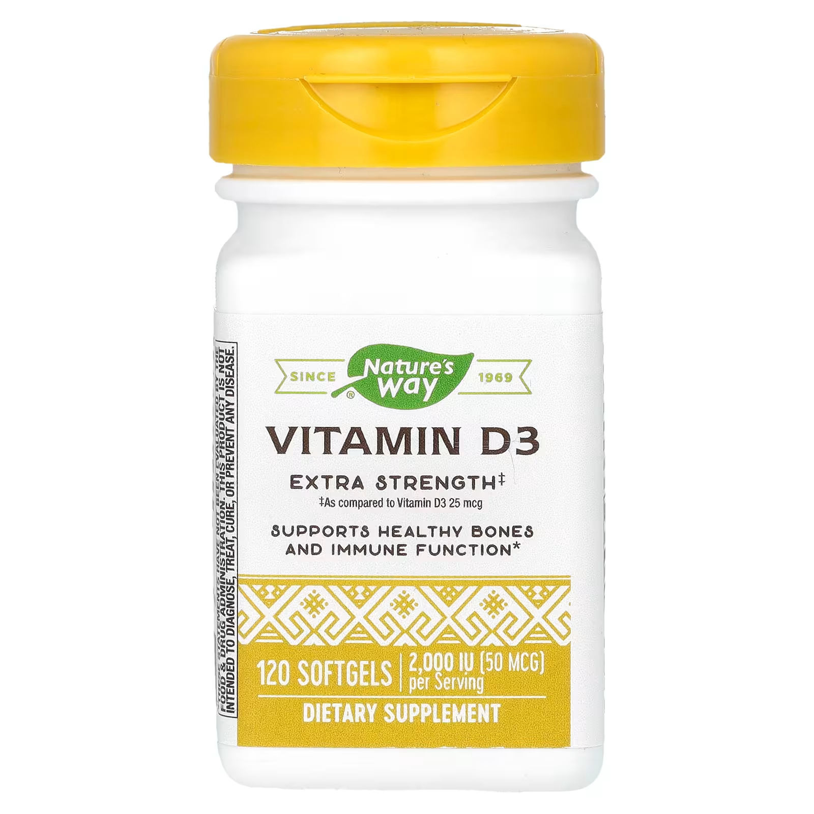 Витамин D3 Nature's Way повышенной силы, 120 мягких таблеток витамин d3 2000ме yamamoto 30 капсул для костей зубов иммунитета