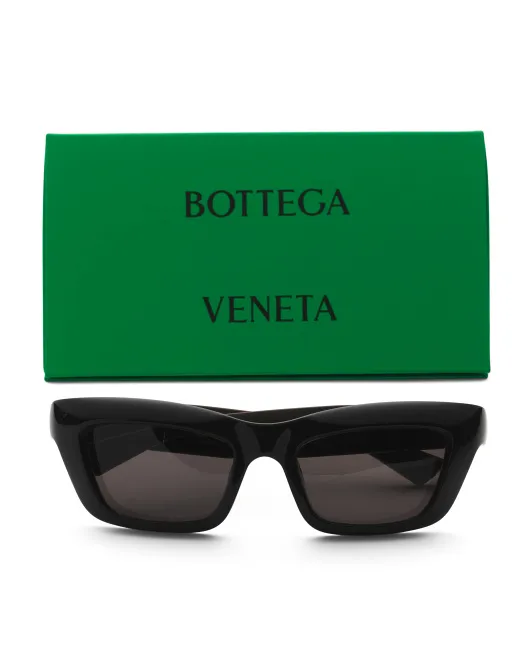 

Солнцезащитные очки 51 мм Bottega Veneta, черный/серый