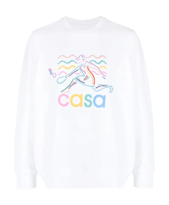 

Хлопковая толстовка с логотипом aw23 Casablanca, белый