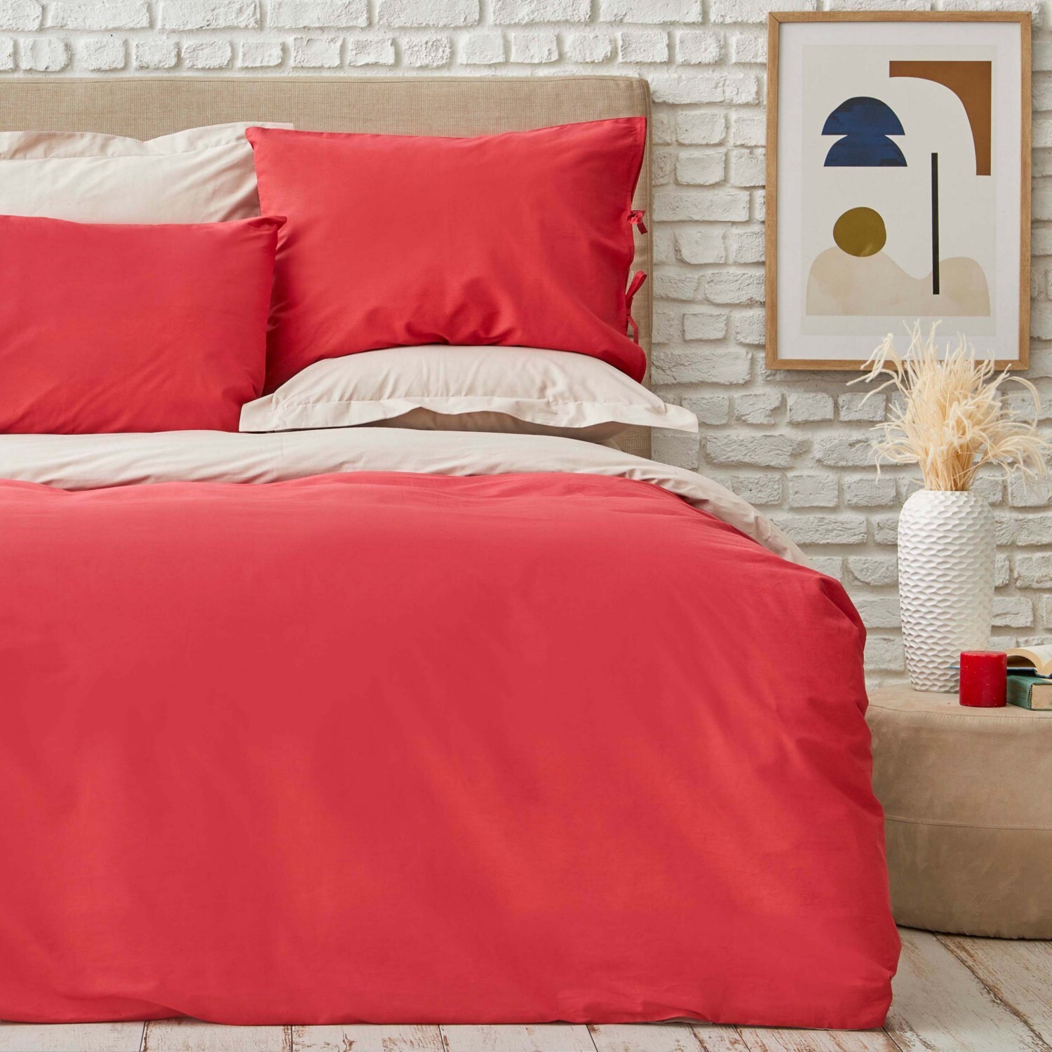 

Karaca Home Basic Комплект постельного белья с красным камнем