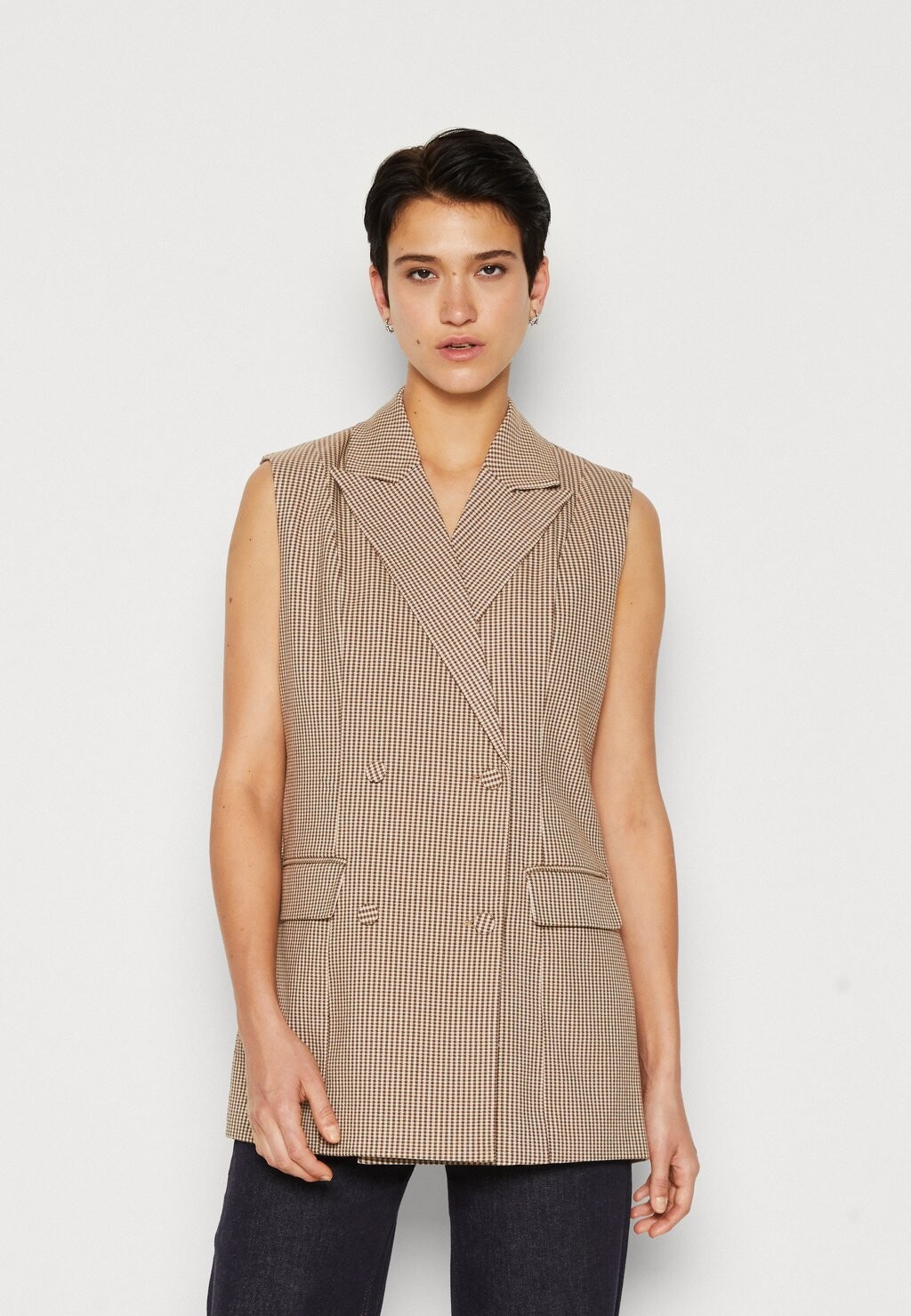 

Жилет ONLY ONLMOLLY CHECK MIX VEST, цвет pumice stone