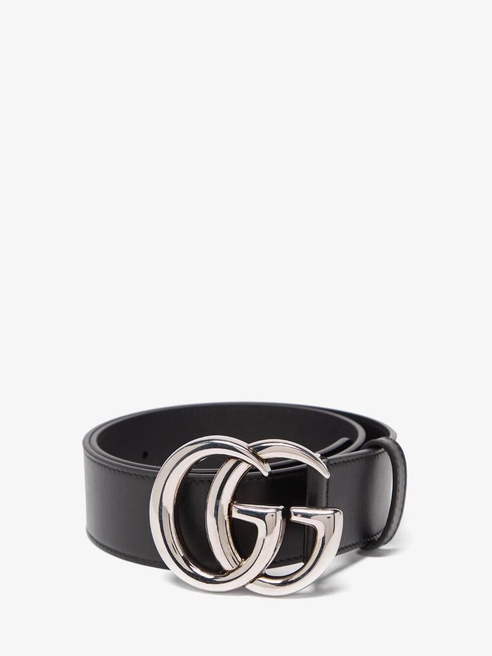 

Кожаный ремень с узором gg marmont Gucci, черный